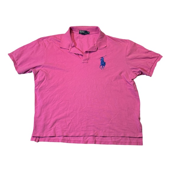 Polo Ralph Lauren Other - Polo Ralph Lauren mens 3XB Big pink big pony mesh cotton pique polo shirt EUC